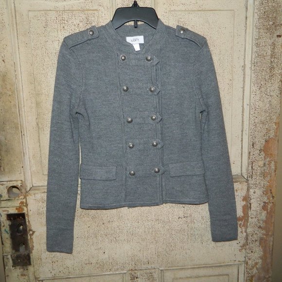 LOFT Sweaters - Ann Taylor LOFT Military Style Cardigan Sweater Size S (O-24)